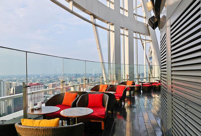 曼谷高空酒吧 | Red Sky Bar  55楼360度高空景观餐厅！