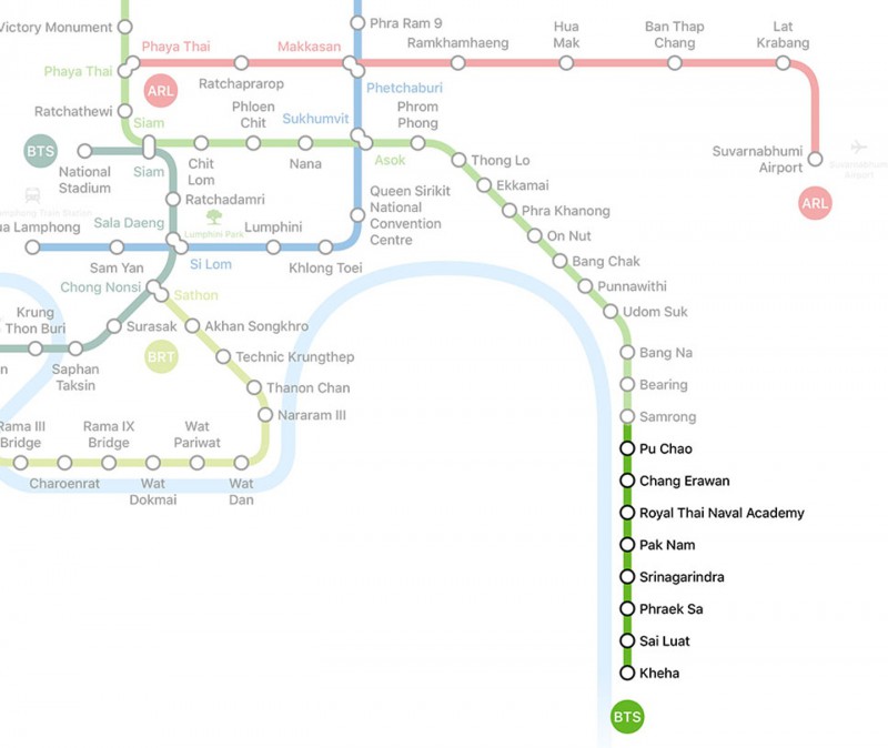 曼谷BTS绿色延长线正式开通！新站3个必去景点