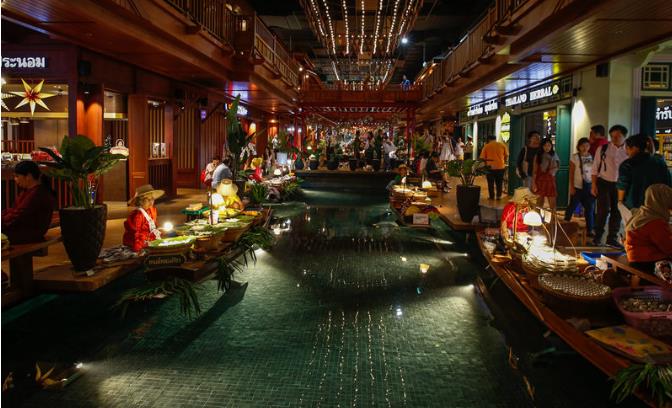 曼谷旅游点推荐之：暹罗天地，满足你吃美食、逛水上市场和购买手信的行程